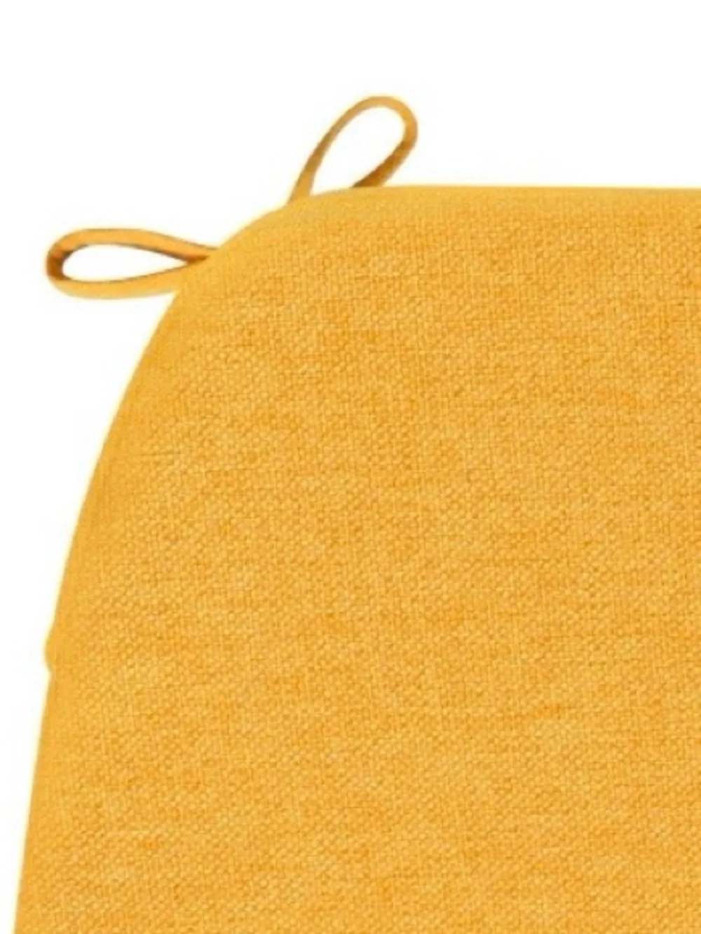 Dining Chair Pads with Ties D-Shape (4-Pack) - GOLDEN YELLOW
